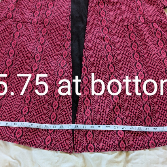 LuLaRoe "Sarah" cardigan/duster, small, pink and black - Picture 5 of 8